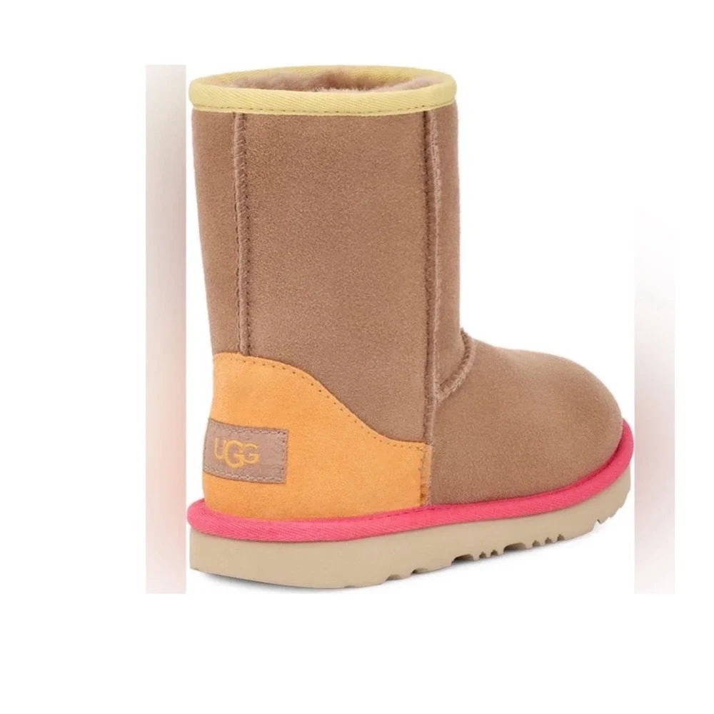 UGG Classic Short Chestnut Orange Pink Suede‎ Sheepskin Boots